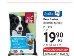 Pamlsky pro psy dentální tyčinky Dein Bestes