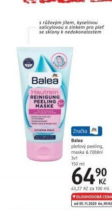 Peeling, gel a maska 3v1 Balea