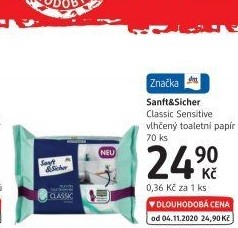 Toaletní papír vlhčený Sanft&amp