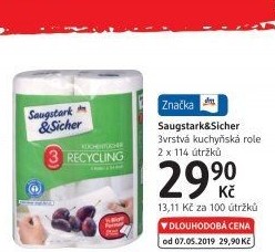 Utěrky kuchyňské 3vrstvé Saugstark&amp