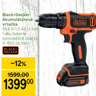 Aku vrtačka Black&amp