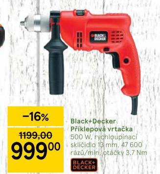Příklepová vrtačka Black&amp