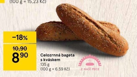Bageta celozrnná