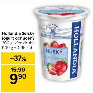 Ochucený jogurt selský Hollandia