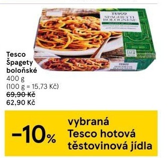 Špagety Bolognese Tesco