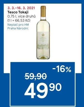 Vína Tokaji Tesco