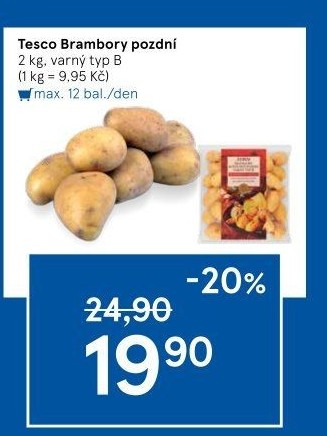 Brambory pozdní B Tesco