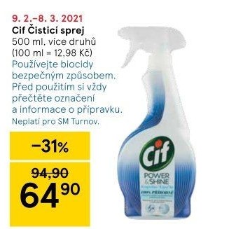Čističe ve spreji Cif
