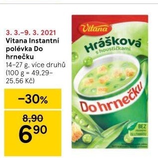 Instantní polévka do hrnečku Vitana