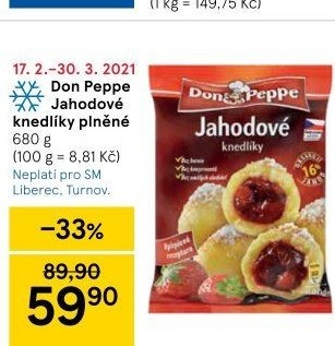 Plněné knedlíky mražené Don Peppe