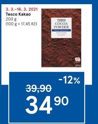 Prášek kakaový Tesco