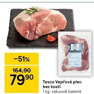 Vepřová plec bez kosti Tesco