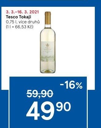 Vína Tokaji Tesco