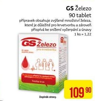 Doplněk stravy Železo GS