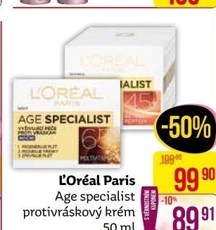 Krém pleťový proti vráskám Age Specialist L'