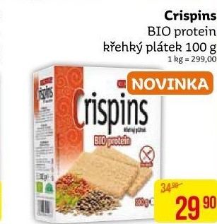 Plátky křehké bio protein Crispins Extrudo