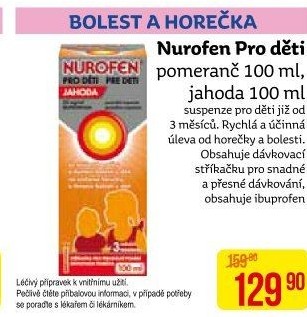 Sirup proti horečce a bolesti pro děti Nurofen
