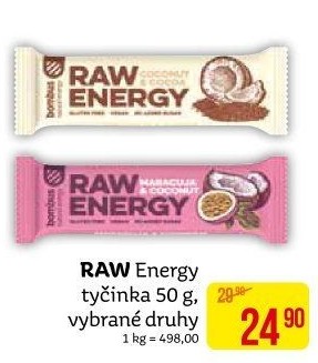 Tyčinka Bombus Raw bez lepku Energy