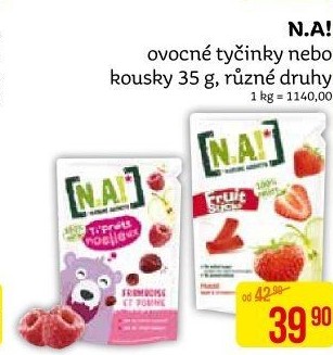 Tyčinky ovocné Fruit Sticks N.A!
