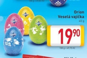 Čokoládové vajíčko Orion