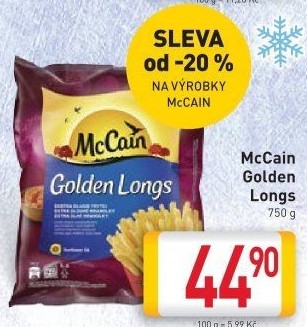 Hranolky mražené Golden Longs McCain