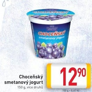 Jogurt smetanový ochucený Choceňský