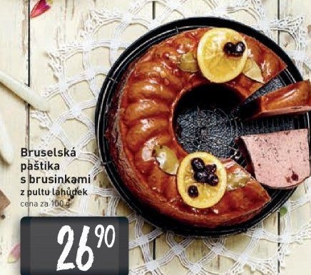 Paštika bruselská s brusinkami