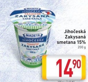 Smetana zakysaná Jihočeská Madeta 15%