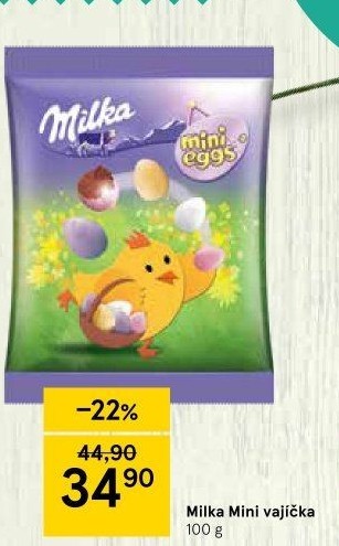 Čokoládová vajíčka mini Milka