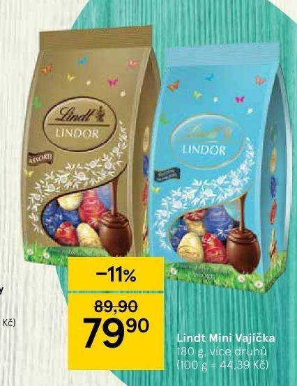 Minivajíčka Lindor Lindt
