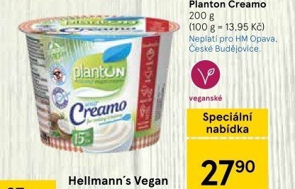 Smetana zakysaná kokosová Planton