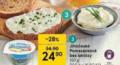 Tradiční pomazánkové bez laktózy Jihočeské Madeta