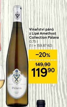 Víno Pálava Amethyst Collection Vinařství Pánů z Lipé
