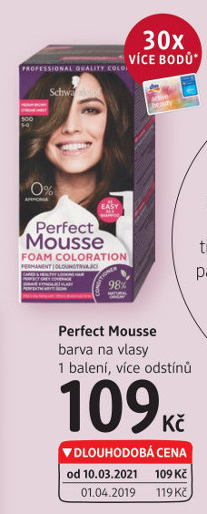 Barva na vlasy Perfect Mousse Schwarzkopf
