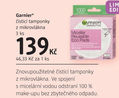 Čisticí tamponky z mikrovlákna Garnier