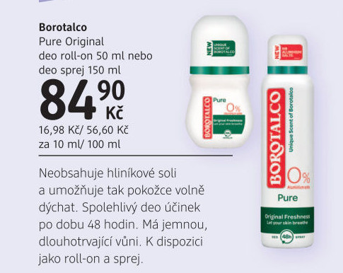 Deodorant kuličkový roll-on Borotalco