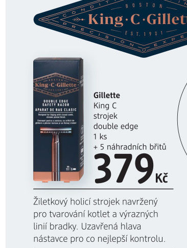 Holicí strojek pánský Double edge King C Gillette