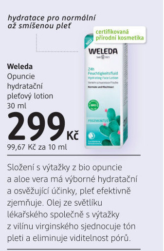 Hydratační pleťový lotion Weleda