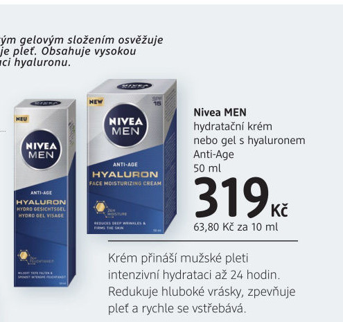 Krém pleťový pánský hydratační Anti-Age Men Nivea