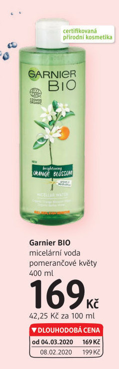 Micelární voda bio Garnier