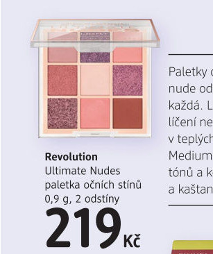 Paletka očních stínů Ultimate Nudes Makeup Revolution