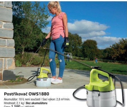 Aku postřikovač Ryobi OWS1880