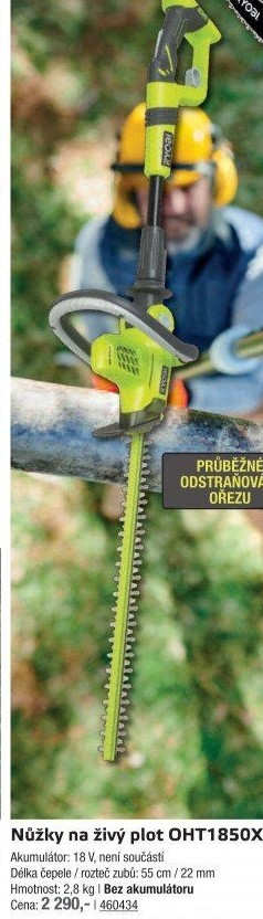 Aku teleskopické nůžky OHT1850X Ryobi