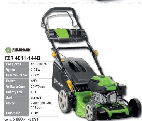 Benzínová sekačka FZR4611-144B Fieldmann