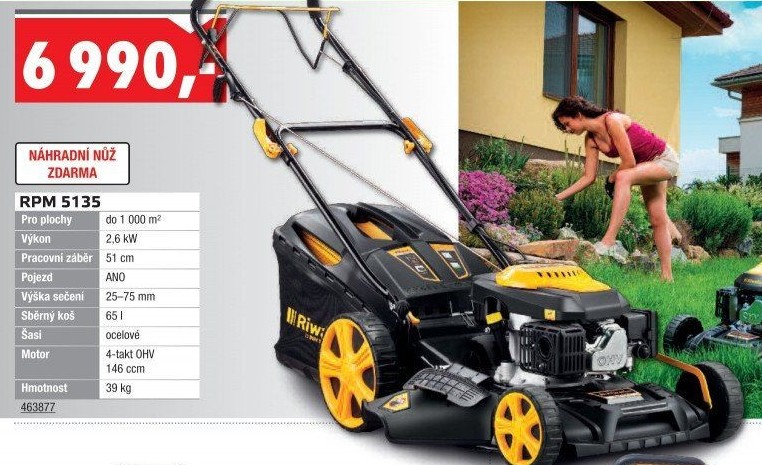 Benzínová sekačka Riwall RPM 5135