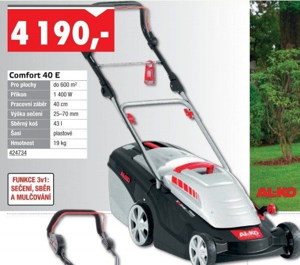 Elektrická rotační sekačka AL-KO Comfort 40 E