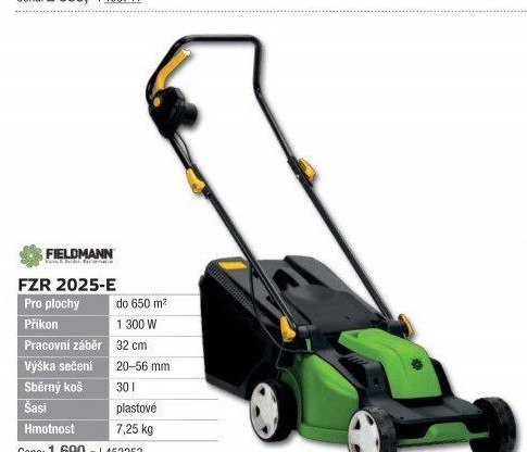 Elektrická sekačka Fieldmann FZR 2025 E