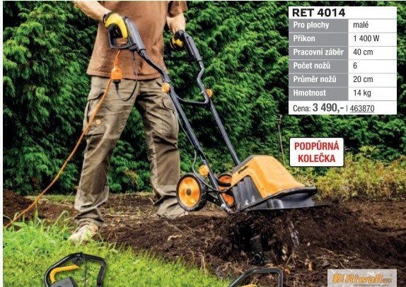 Elektrický kultivátor Riwall RET 4014