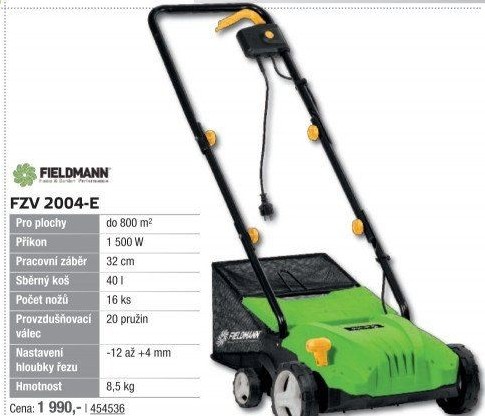 Elektrický vertikutátor Fieldmann FZV 2004-E