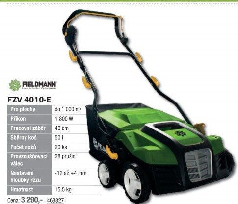 Elektrický vertikutátor Fieldmann FZV4010E